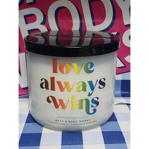 BBW Love Always Wins Pride Sun Washed Citrus Large 3 Wick Candle Home Fragrance